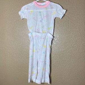 Vintage Dr Denton toddler girl 2 piece pajamas